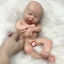 35 CM Full Solid Silicone Girl Waterproof Bebe Reborn Doll Can Drink, Can Pee Pa