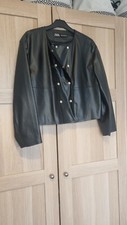 BNWOT ZARA Black Faux Leather