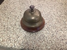 LARGE VINTAGE BRASS RECEPTION DESK BELL.