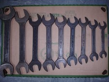 Set of 9x Vintage Snail Brand Spanners 5/16 to 1" w. (Whitworth Sizes). (U