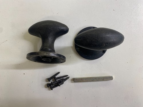 Oval sprung door knobs - 1, pair