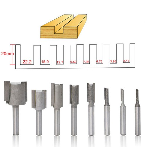 8pcs wood straight dado - straight,