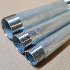 GALVANISED STEEL PIPE / TUBE (1/2" to 1") threaded both ends EN10255 BSPT
