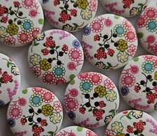 25mm x 5 Large Flower Print