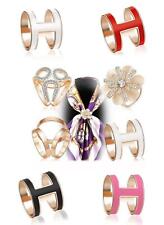 Fashion Scarf Ring Gifts Women Solid Buckle Brooch Clips for Silk Scarves 