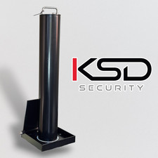 KSD Black 700mm Telescopic Driveway Bollard Heavy Duty Lockable Parking Post