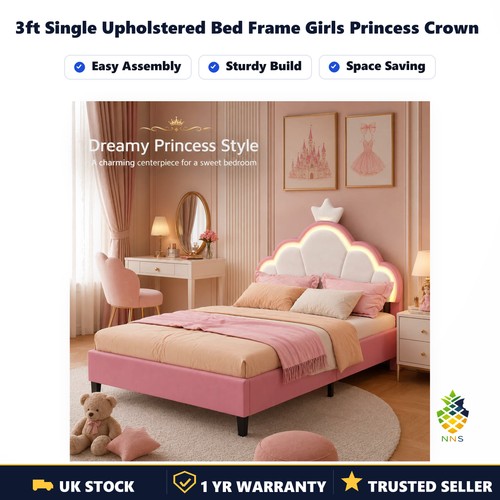 3ft single upholstered bed - 3ft,