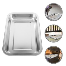  Cat Litter Boxes Stainless Steel Semi-open Pan Small Tray for Kittens