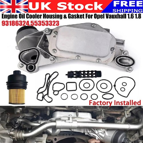 Oil cooler housing - w/, gasket