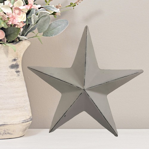 Grey metal barn star - grey,