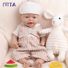 IVITA 15'' Full Silicone Boy Doll Lifelike Reborn Baby Xmas Gifts