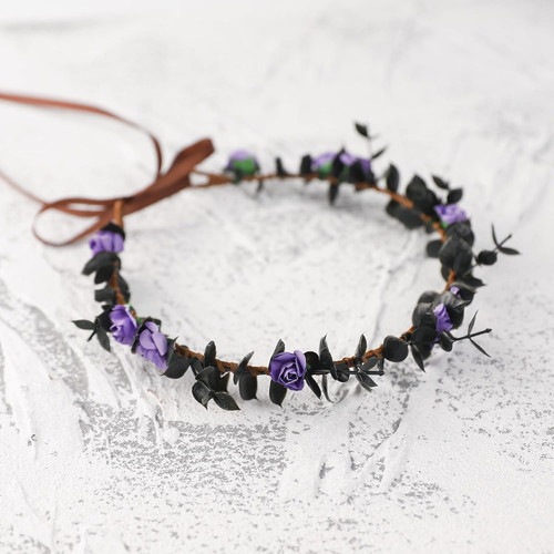 Purple flower crowns - crowns, headband