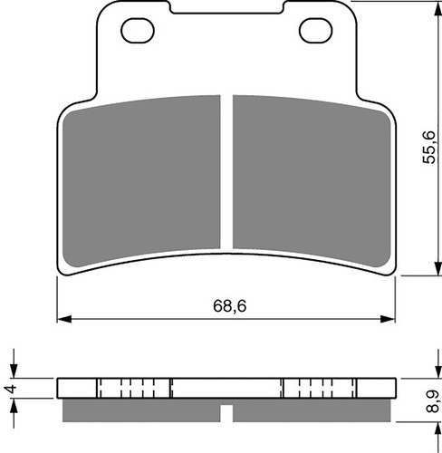 Brake disc pads - disc, front