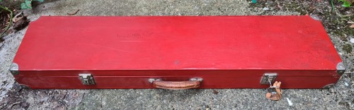 Vintage red cheney lock - vintage, box