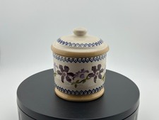 Nicholas Mosse Ireland Lidded Pottery Jar – Handcrafted Floral Design