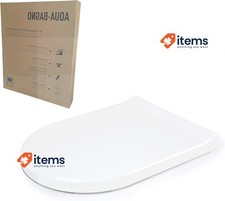 Aqua Bagno White Polypropylene D-Shaped TOILET_SEAT