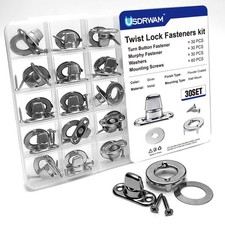Twist Lock Fasteners with Turn