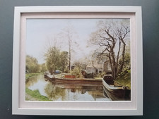 Alan Ingham print ' Tranquility' Boat Scene  FRAMED