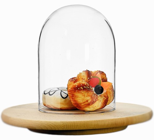 Clear glass cloche dome - clear,