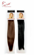 1st Lady - 18 inch 100% Yaki Human Hair with Premium Blend Extension Weave Weft 