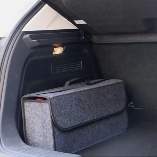 Grey car boot organiser felt - grey,