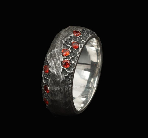 Garnet men signet - men's,