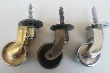 SOLID BRASS VINTAGE OLD TRADITIONAL CASTER SWIVEL WHEEL furniture chairs sofa 