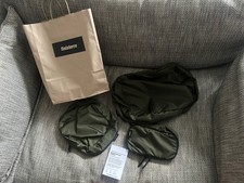 FINISTERRE Packing Cubes Set Olive Green Travel Luggage University Wash Bag NEW