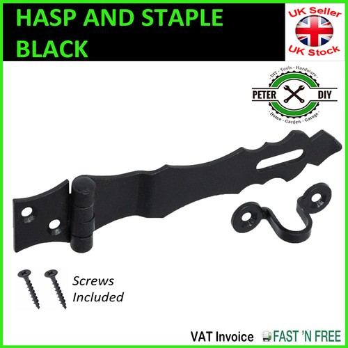 Hasp and staple black - staple,