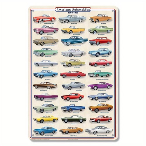 1960s american cars metal sign - 1960s,