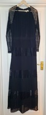 Somerset by Alice Temperley Black Lace Full Length Maxi dress size 14 PPR£249