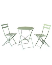 2 Seater Metal Bistro Set Folding Steel Garden Furniture Outdoor Patio Green