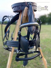 LEATHER DRIVING HARNESS, SMALL PONY PONY COB OR FULL BLACK BROWN *FREE POSTAGE*