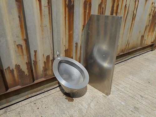Used stainless steel urinal - stainless, &
