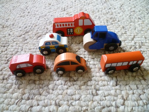 Wooden toy vehicles bundle - toy, x6