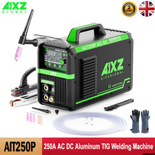 250AMP 5IN1 TIG Welder AC DC Aluminum Pulse TIG MMA Welding Machine IGBT UK 220V