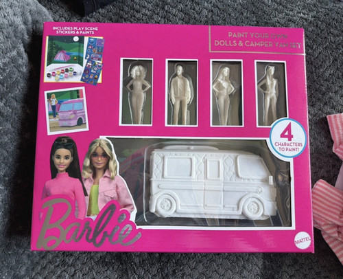 Barbie white camper van - white,