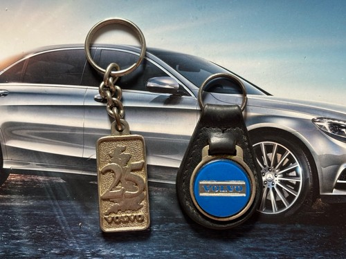 Two genuine volvo keyrings - two,