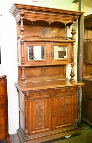 Pair kitchen dressers - dressers, oak