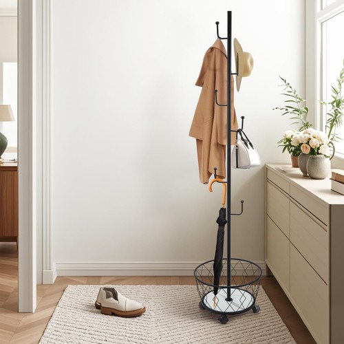 Freestanding coat rack with - freestanding,