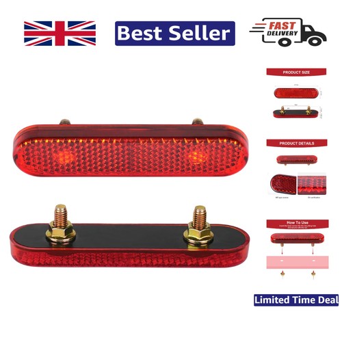2pcs waterproof red reflectors - waterproof,