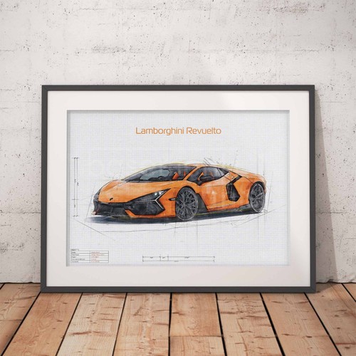 Lamborghini revuelto poster - lamborghini,