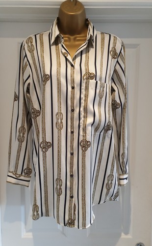 Zara rope print blouse - print, blouse/shirt