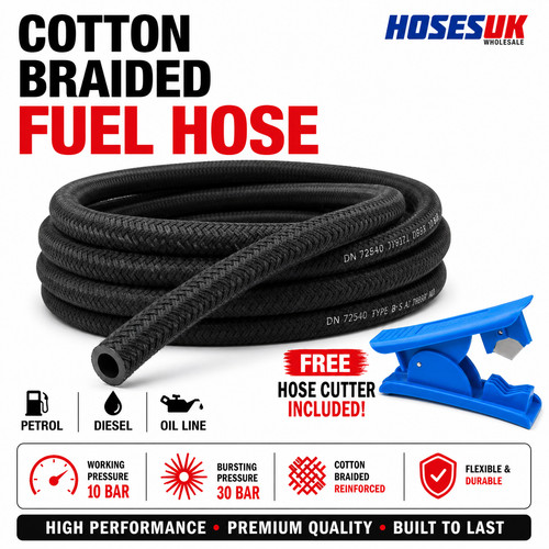 Braided fuel hose nitrile - braided,