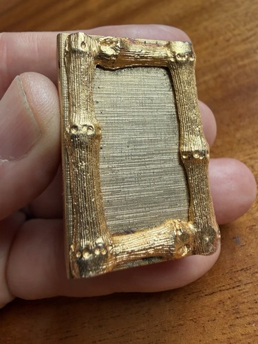 Vintage gold plated matchbox - gold,