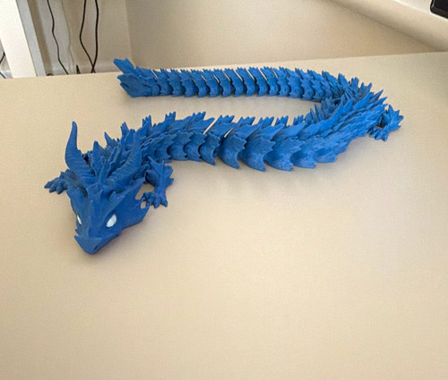 Blue dragon figurine - blue,