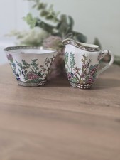 Stunning Vintage Coalport "Indian Tree" Milk Jug & Sugar Bowl