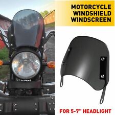 5"-7" Round Headlight Motorcycle Smoke Windshield Windscreen Universal For Honda