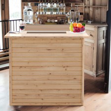 Garden Bar Table Pine Wood