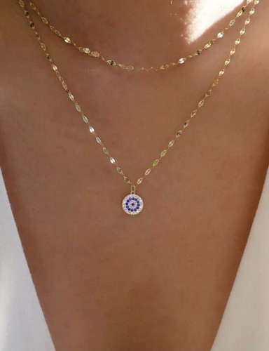Crystal gold chain double - crystal, evil